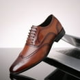 thumbnail image 4 of TIMIFIS Wedding Shoes for Men Cap Toe Lace up Formal Business Tuxedo Shoes ummer, 4 of 6