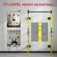 thumbnail image 5 of Soozier Folding Squat Rack with Pull Up Bar, Wall Mounted, 1000 Pounds Capacity Power Rack, Yellow, 5 of 10