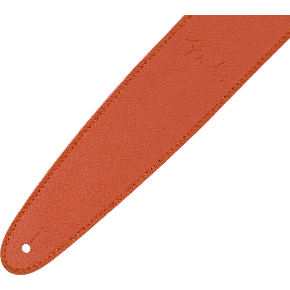 Fender 2.5" Wide Limited Edition Leather Guitar Strap Tangerine #0990649017