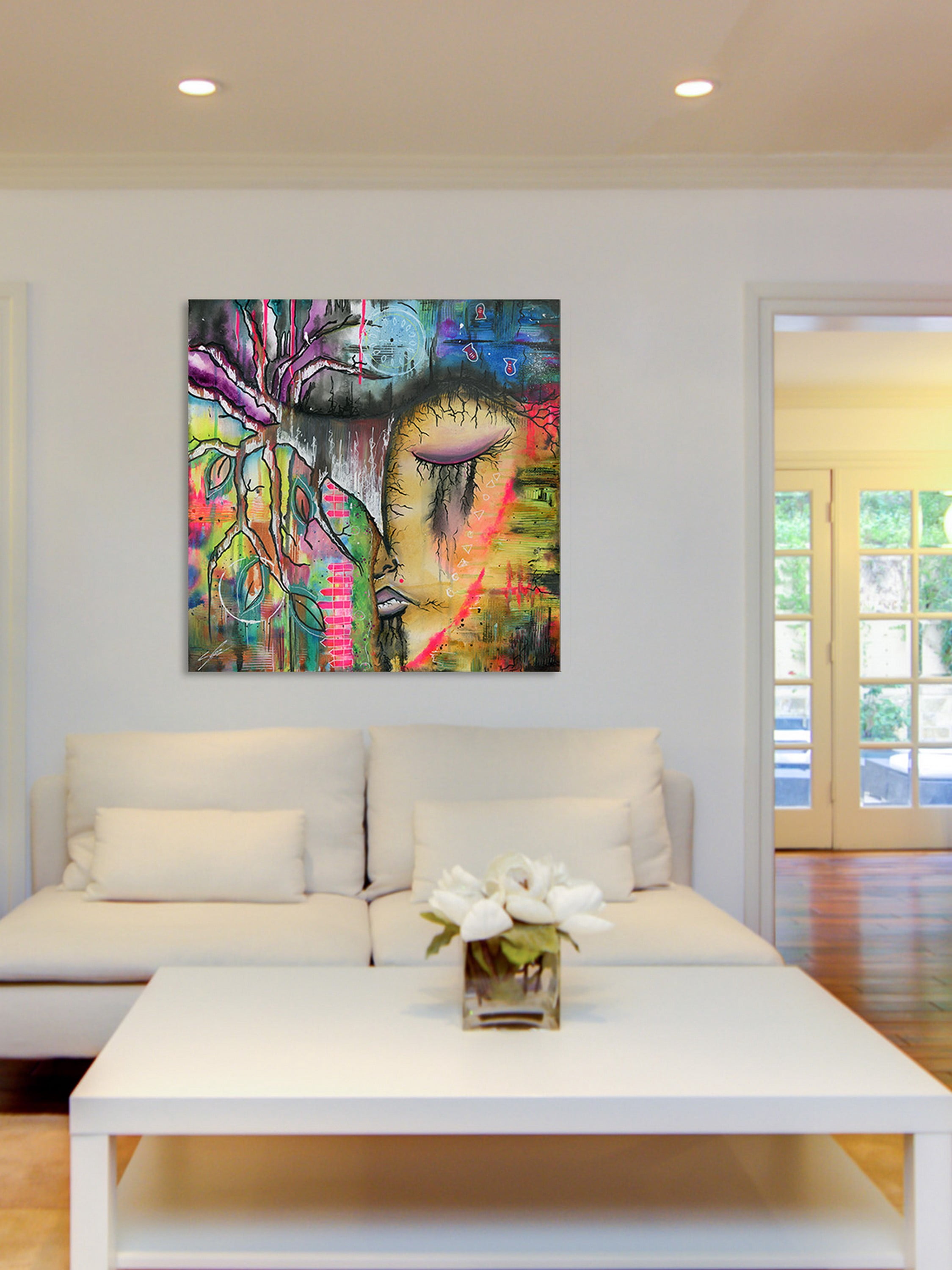 "Buddhist" Painting Print on Wrapped Canvas