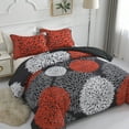 thumbnail image 2 of Koniroom Red and Black Floral Comforter Set King Size, Modern Bedding for Women, 2 of 9