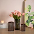 thumbnail image 4 of EcoNesxp Metal Hurricane Bronze Candlestick Set Candle Holder Set, 4 of 5