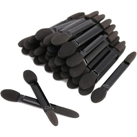 50Pcs Disposable Eyeshadow Brushes Sticks Dual Sided Sponge Applicator Cosmetic Makeup Eyeshadow Applicator Brush