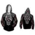 thumbnail image 1 of Viking Warrior Cosplay disfraz tatuaje nuevo pulóver chándal Casual colorido estampado 3D cremallera/Sudadera con capucha/sudadera/chaqueta/UnisexCremallera 065XL Deng Xun unisex, 1 of 2
