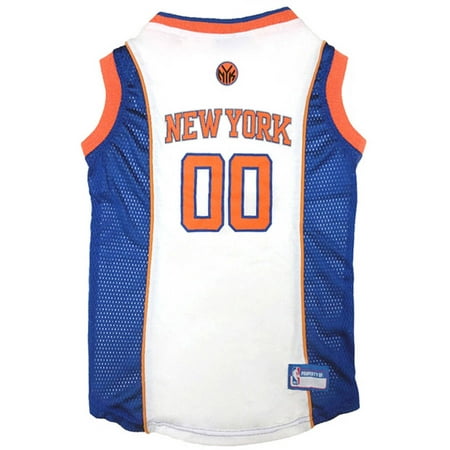 Pets First NBA New York Knicks Mesh Basketball Dog Jersey, Available in Various
