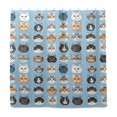 thumbnail image 2 of Yayeee Shower Curtain with Hooks 72"x72" Waterproof Fabric Bathroom Hanging Decor, Vibrant Cute Cat, 2 of 5
