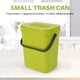 thumbnail image 2 of Bote de basura con tapa, cesto de basura de plástico verde, cesto colgante para baño/oficina, abono para residuos de cocina, basura pequeña para dormitorio, 0,8 galones, 2 of 4