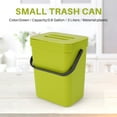 Trash Can with Lid Green Trash Can Plastic Waste Basket Hanging Waste