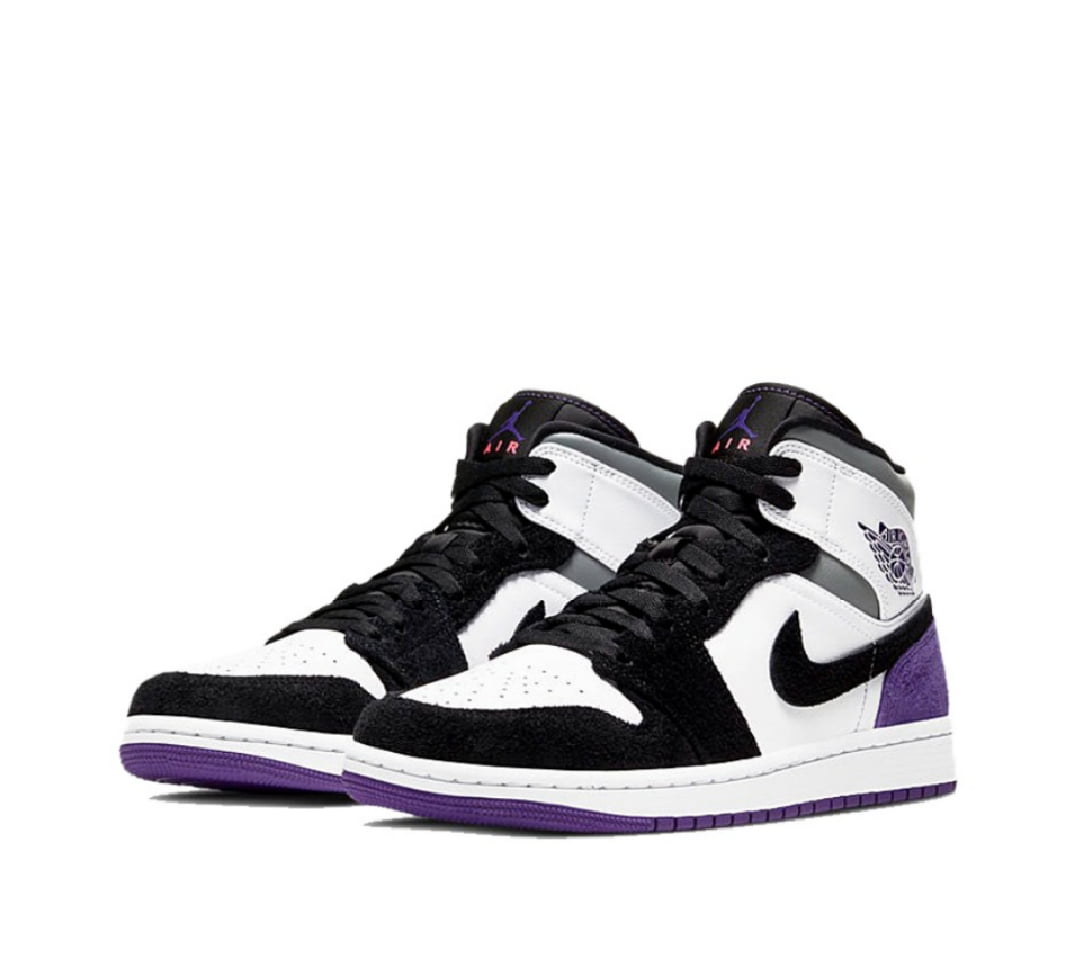 air jordan 1 court purple suede men's shoes