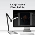 thumbnail image 2 of 2.0 LED Desk Lamp | Dimmable Home Office Desk Light with USB Charging Port & Strong Swing Arm | Adjustable Color Temperature and Brightness | Circle Webcam Light - Black 2pk, 2 of 5