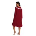 thumbnail image 7 of Women Soft Long Sleeve Nightgowns Lace Trim Pajamas Dress House Dresses, 7 of 7
