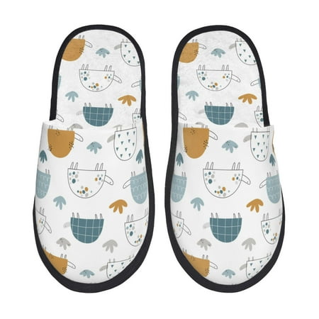 

Pofeuu Cute Doodle Turtles Print EVA Fuzzy House super light Slippers Slippers Scuff Outdoor Indoor Warm Cozy Plush Bedroom Shoes Soft Flat Comfy Anti-Slip-Medium