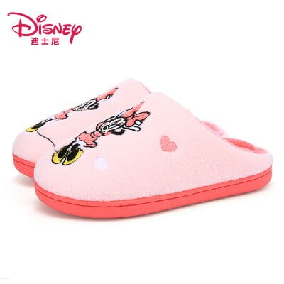 Zapatos casuales de dibujos animados de Disney, pantuflas de algodón para niños, pantuflas cálidas para el hogar para estudiantes, antideslizantes, más pantuflas de terciopelo 40-41--Plantilla de 25cm Gao Jinjia LED