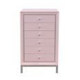 thumbnail image 1 of Armoire à Bijoux Moderne à Six Tiroirs en Rose et Argent, 1 of 2