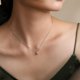 thumbnail image 4 of Tiny Collar con Colgante de lágrima de Plata de Ley con Delicada Capa Minimalista, 4 of 4