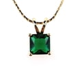 thumbnail image 2 of 18K Yellow Gold Emerald Princess Necklace – 18" Elegant Gift for Women's Plated by Paris Jewelry, 2 of 4