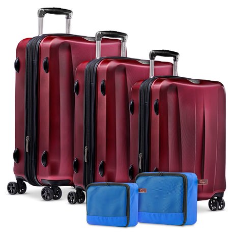 Juego de Maletas de Viaje EA1 20, 24 y 28” SQbags, Incluye 2 Organizadores