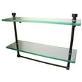thumbnail image 2 of Allied Brass NS-2/22TB-ORB 22 Inch Two Tiered Glass Shelf with Integrated Towel Bar, Oil Rubbed Bronze, 2 of 2