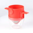 thumbnail image 2 of Filtro de café plegable de malla 500 con descarga manual Filtro de café de acero inoxidable (rojo), 2 of 8
