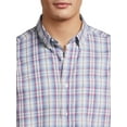 thumbnail image 4 of George Men's & Big Men's Short Sleeve Poplin Button-Up Shirt, Sizes S-3XL, 4 of 5