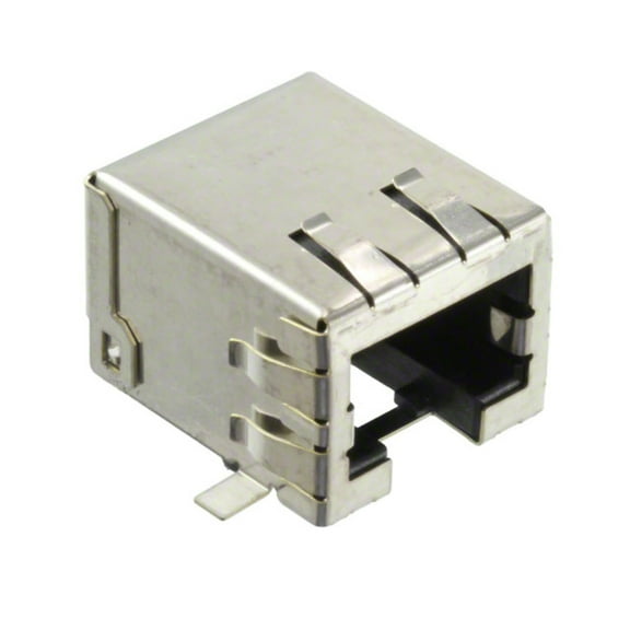 Pack of 4 0855437001 Jack Modular Connector 8p8c (RJ45, Ethernet) 90° Angle (Right) Shielded, EMI Finger Cat5e :RoHS, Cut Tape