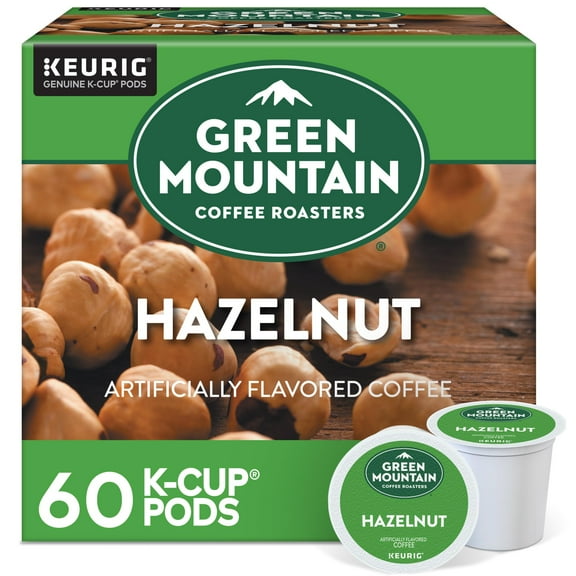 Green Mountain Coffee Roasters Hazelnut, Keurig Single Serve K-Cup Pods, Light Roast Coffee, 60 Count, (6 Packs Of 10).