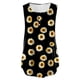 thumbnail image 2 of Tank Top Para Mujeres Workout Camiseta con estampado de girasol a la moda de verano para mujer, camiseta con cuello en V y botones, camiseta sin mangas, camiseta tipo túnica (Beige, M), 2 of 4