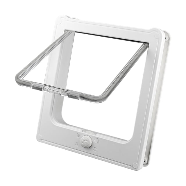puerta de gato,Puerta para perros y gatos,puertas duraderas para mascotas,puerta para gatos y gatitos,4 de vía de cerradura interior exterior puerta pared porche,Suministros para mascotas