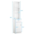 thumbnail image 4 of Tcbosik Tall Skinny Bathroom Cabinet, 70-Inch Floor Storage Organizer with One Drawer and Open Shelves, Perfect for Small Spaces and Narrow Corners, White, 4 of 9