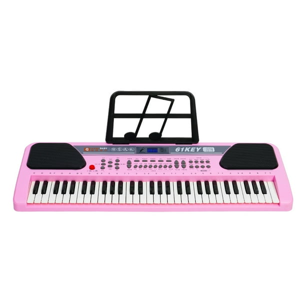 iMeshbean 61 Key Music Electronic Keyboard Electric Digital Piano Organ, Pink