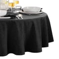 thumbnail image 2 of Elrene Home Fashions Continental Solid Texture Water and Stain Resistant Tablecloth, Black, 90" Round, 2 of 4