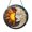 Acrylic 3.5 Inch, variant on Sun Moon Harmony Face Illustration Stained Glass Style Round Window Hanging Suncatcher, Spiritual Decor Gift