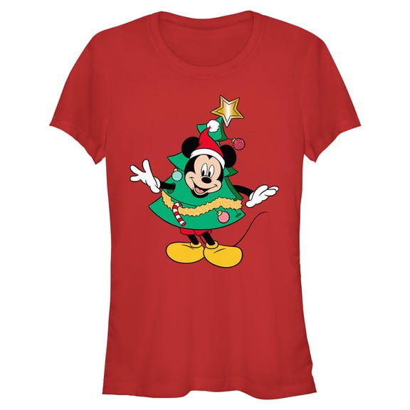 Juniors Mickey & Friends Wearing a Tree Costume T Shirt
