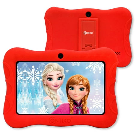 Contixo 7 Inch Kids Tablet 2GB RAM 32GB Wi-Fi Android 10 Tablet for Kids Bluetooth Parental Control Kid-Proof Protective Case, V9-3, Red
