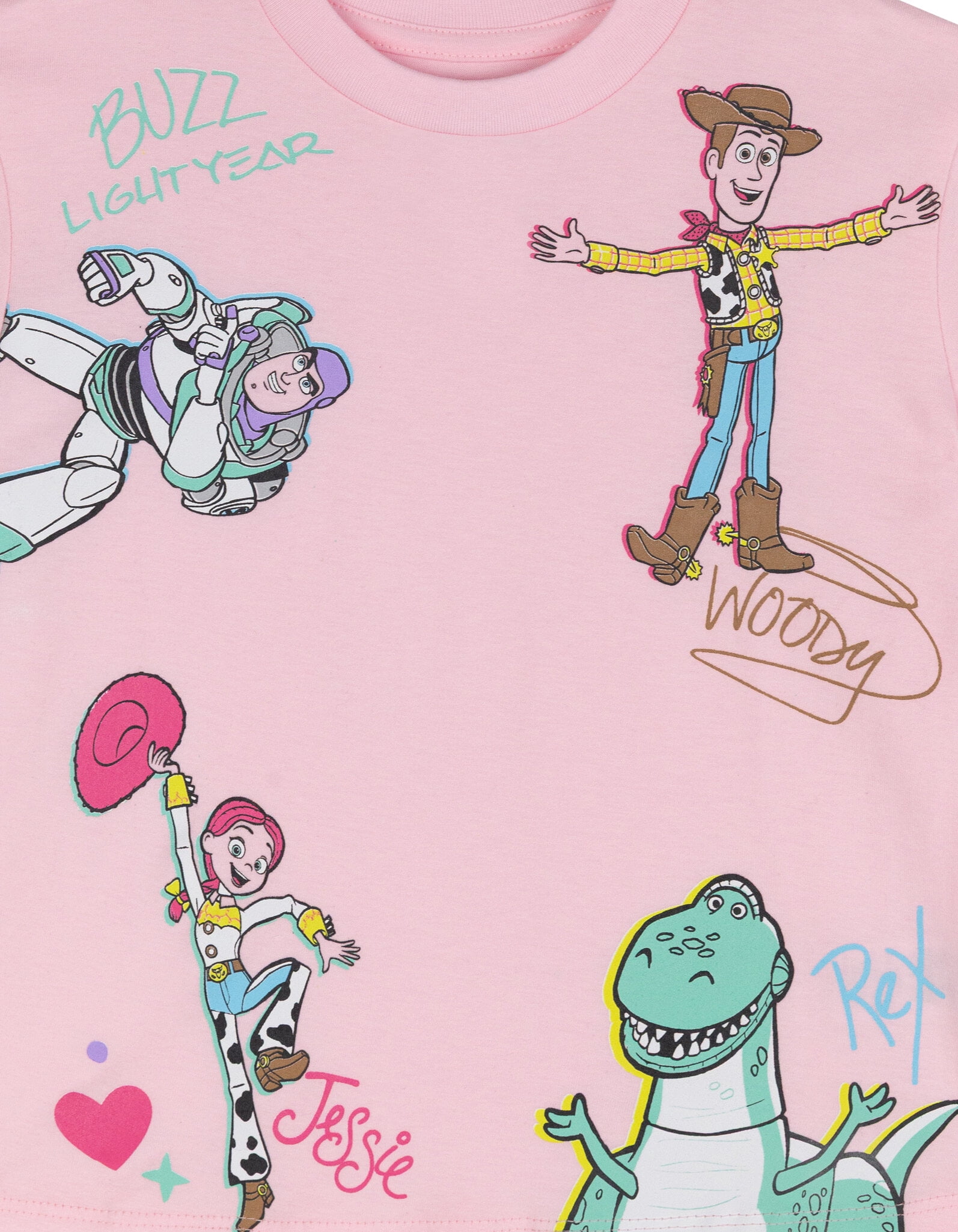 Disney Toy Story Woody Buzz Lightyear Jessie T-Shirt and Leggings Outfit Set Toddler to Big Kid