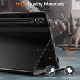 thumbnail image 3 of JETech Case for Samsung Galaxy Tab S9 Plus 12.4-Inch with S Pen Holder, PU Leather Business Folio Stand Protective Tablet Cover with Pocket & Straps, Auto Wake/Sleep, Multi-Angle Viewing (Black), 3 of 6