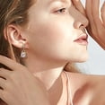 thumbnail image 2 of Heart Star Leaf Drop Dangle Earrings for Women Cute Sparkly Rhinestone CZ Love Dangling Hypoallergenic Studs Fashion Jewelry Gift, 2 of 15