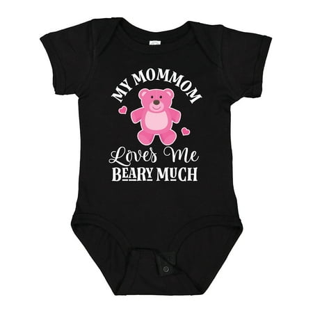 

Inktastic MomMom Loves Me Girls Bear Girls Baby Bodysuit