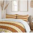 thumbnail image 6 of Ambesonne Retro Duvet Cover Sets, Meanders, 2-King, Redwood Apricot, 6 of 7