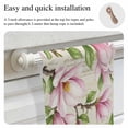 thumbnail image 6 of Pink Magnolia Door Banner Floral Branches Leaf Botanical Newspaper Texture Small Scalloped Hanging Banner for Door, Hanging Flag Backdrop Decoration for Wall Window Party 3pcs, 10 x 16 Inch, 6 of 9