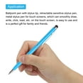 thumbnail image 3 of Unique Bargains 6pcs Metal Stylus Pen Ballpoint Pen 2 in 1 Universal Retractable Ink Pen with Stylus Tips, Light Blue, 3 of 7