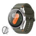 thumbnail image 2 of HOMEYA Case for Samsung Galaxy Watch 7 44mm,360°Protective Hard PC Bumper with Tempered Glass Screen Protector for Galaxy Watch 7 44mm,Sliver, 2 of 9