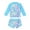 Sky Blue, variant on RTKFRFLM Girls Long Sleeve Swimsuit 2-Piece Floral Rash Guard & Bottoms Kids UV Sun Protection Cute Beach Bathing Suit
