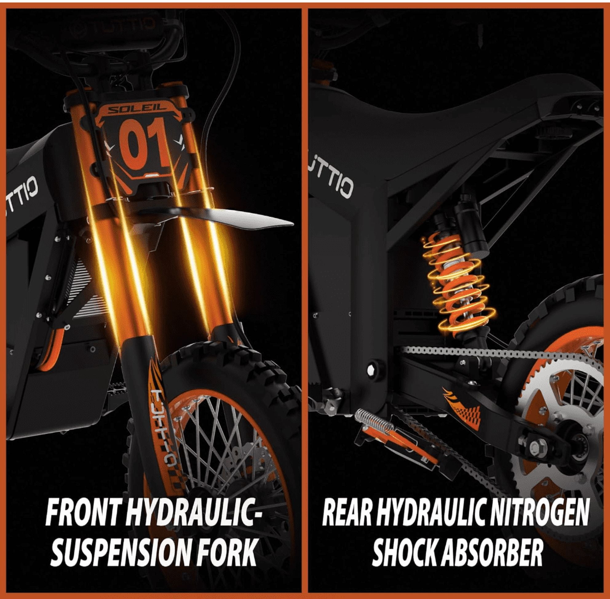 RM7 Electric Dirt Bike for Teens & Adults, 2200W Peak Power, 37 MPH Max Speed, 45-Mile Range - 48V/22.5Ah Removable Battery, Full Suspension, Hydraulic Brakes (Ages 13+)