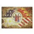 thumbnail image 1 of Detroit Cutting Board, Antique Detroit Flag with Floral Swirls Grungy Look Vintage Style Old American, Decorative Tempered Glass Cutting and Serving Board, Large Size, Multicolor, by Ambesonne, 1 of 1