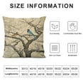thumbnail image 5 of COMIO  Watercolor Sika Deer Blue Birds Retro Green Brown Background Fall Decorative Lumbar Throw Pillow Cover Case Home Living Room Bed Sofa Car, 5 of 5