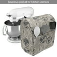 thumbnail image 2 of Compass Stand Mixer Cover, World Map Pattern with Aged Background Maritime Directions Continents, Kitchen Appliance Organizer Bag Cover with Pockets, 5 Quarts, Black Grey Tan, by Ambesonne, 2 of 4