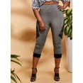 thumbnail image 3 of Talla grande Inserción de encaje Pegamento flaco Rosegal Leggings de talla grande, 3 of 5