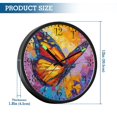 thumbnail image 3 of Voice Activated Clock with Glow Light 12 Inch Large Silent Wall Clock Battery Operated for Home Decor Colorful Butterfly Flying, 3 of 8