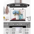 thumbnail image 5 of nqOlkjepod Large Induction Cooktop Protector Mat 31"x24", Spring Botanical Stove Top Covers for Electric Stove, Blue Floral Vase Watercolor Decorative Stove Burner Cover Mats, Glass Top Stove Cover, 5 of 8